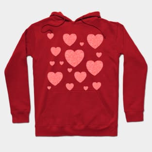 Christmas Peppermint Hearts Pattern Hoodie